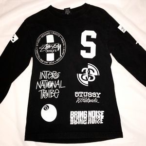 Stussy Dot Collage Long Sleeve Full Stussy Design